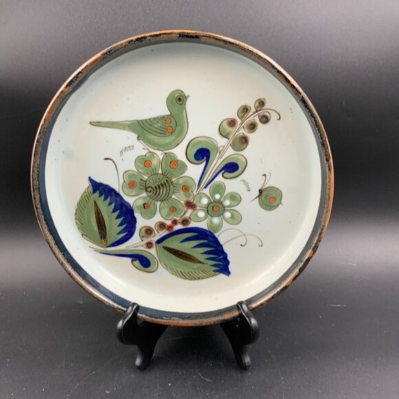 Vintage Ken Edwards El Palomar Blue Bird Butterfly Round 10" Baker - Picture 1 of 8